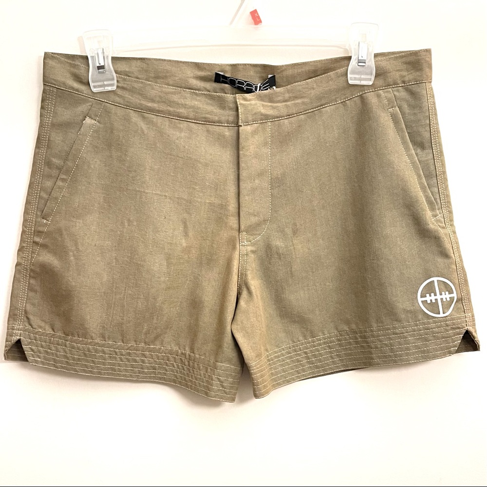 Horace Women’s Khaki/Olive Green 100% Cotton Fully Lined Casual Shorts Size US L